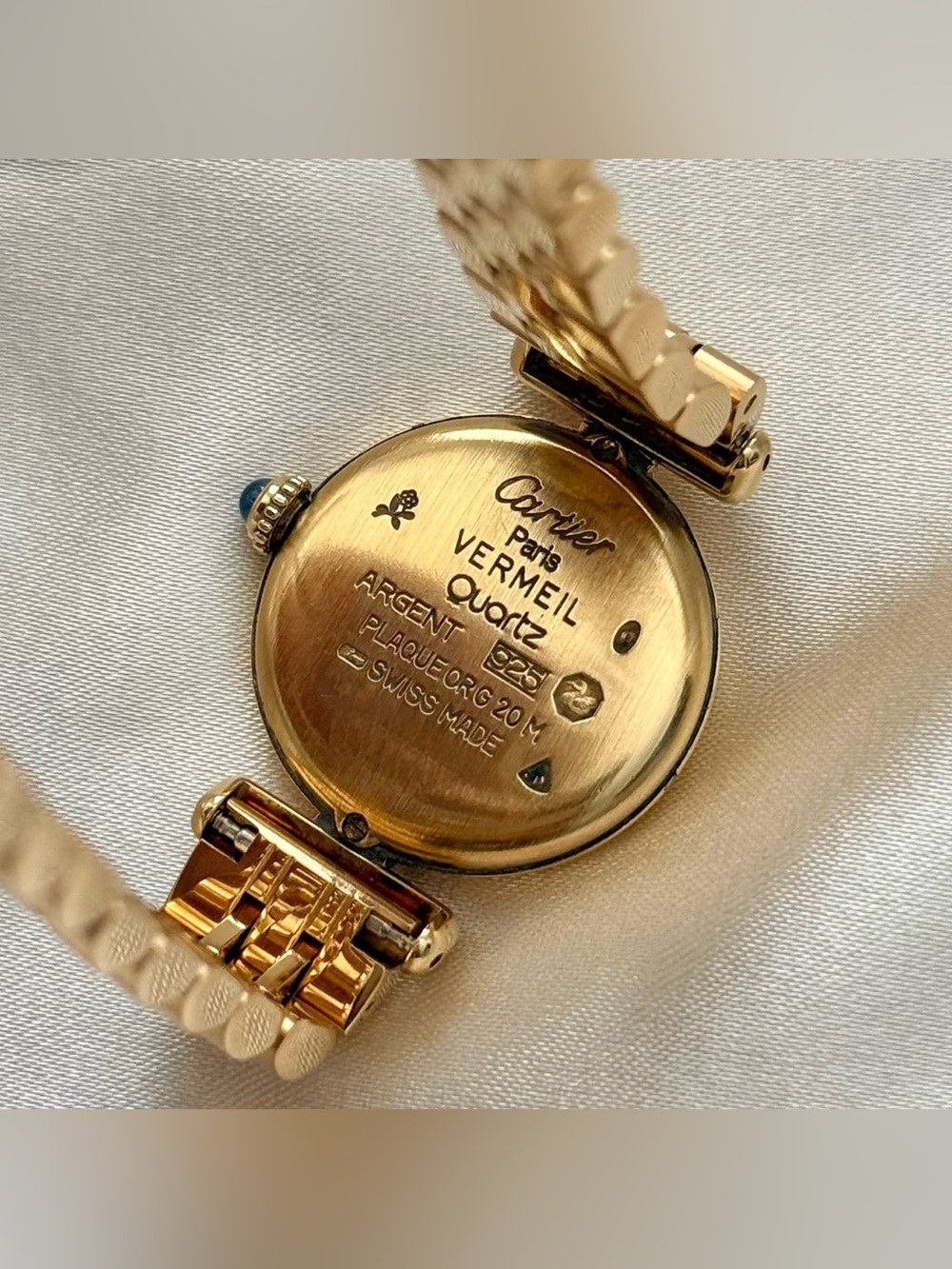 AUTHENTIC VINTAGE CARTIER GOLD WATCH - WITH BOX - Picture 8 of 8